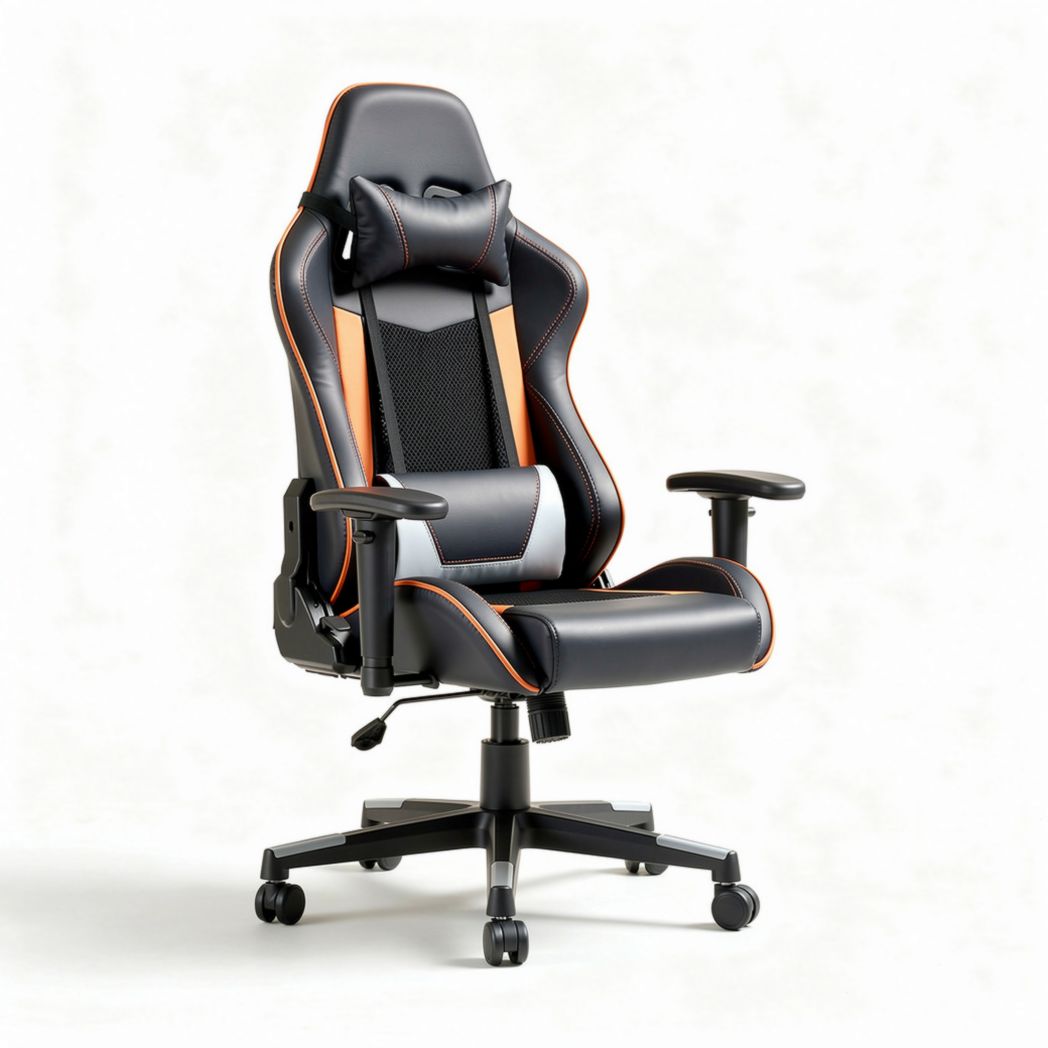 Racing style gaming chair with breathable mesh and adjustable height 70 x 70 x 120cm