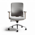 Ergonomic office chair with adjustable height and breathable gray fabric 60 x 60 x 120cm