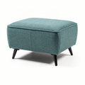 Fabric ottoman with legs in teal color 60 x 60 x 40cm for living room use